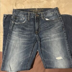 American Eagle Blue Distressed Jeans